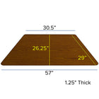 Flash Furniture Mobile 29.5"W x 57.25"L Trapezoid Oak HP Laminate Activity Table - Height Adjustable Short Legs-Recommended Grade Level: Preschool