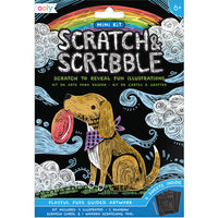 OOLY Mini Scratch and Scribble Playful Pups Guided Artwork Kit-Mini Scratch Art kit