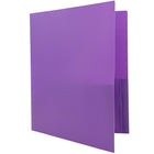 JAM Paper Plastic POP Two Pocket Clasp School Folder with Prong Clip Fasteners, Purple, 12 Pack (313525339ug)-4