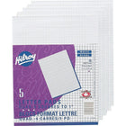 Hilroy Figuring Pads, 8-3/8" x 13-3/4", Quad-Ruled, White, 96 Sheets, 5 Pack-Sheets come away cleanly and easily