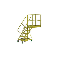 Tri-Arc Unsupported 50" Cantilever Rolling Ladder, Serrated, 84" x 84" (UCU500540242)-Frame Material: Steel