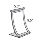 Azar Displays – Porte-affiche de comptoir incurvé de 8,5 x 5,5 po en métal (300881)-Utilisé pour présenter des illustrations