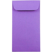 JAM Paper #7 Coin Envelopes, 6.5 x 3.5, Brite Hue Violet Purple, 1000 Pack-Coin Envelopes
