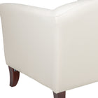 Flash Furniture – Hercules Imperial, causeuse en cuir, blanc-Siège et dossier légèrement incurvés