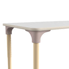 Flash Furniture Bright Beginnings 23.5" x 47" Commercial Wooden Rectangle Adjustable Height Classroom Activity Table-Beech/White-Supports up to 300 LBS. Static Weight Capacity