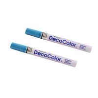 Marvy Uchida Broad-Point Opaque Paint Markers - Light Blue - 2 Pack-Colour: Light Blue