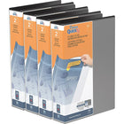 QuickFit Reliure View robuste, format légal, 14 po x 8,5 po, portrait, 2 po, anneaux inclinés en D, noir, paquet de 4-3 Reliure À Anneaux