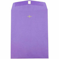  JAM Paper - Enveloppes Colourées pour catalogue à extrémité ouverte - 10 x 13 - avec fermeture à fermoir - Violet violet recyclé - paquet de 25-Enveloppe violette violette