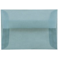 JAM Paper 4bar A1 Envelopes, 3.63 x 5 1/8, Ocean Blue Translucent Vellum, 100 Pack (1591614g)-Ocean blue
