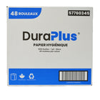 DuraPlus 1-Ply Bathroom Tissue - White - 48 Pack-Made from virgin fibre