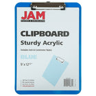 JAM Paper Plastic Clipboards, 9" x 13", Blue, 2 Pack (340926882g)-Made from plastic
