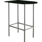 Monarch Specialties 2335 Home Bar - 24"X 36"/Black/Silver Metal Spacesaver-Enhance the trendy contemporary look of your casual dining area with this silver metal spacesaver bar that features sleek tube legs and a white top