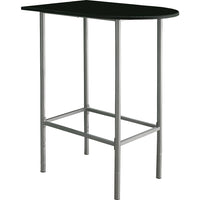 Monarch Specialties 2335 Home Bar - 24"X 36"/Black/Silver Metal Spacesaver-Enhance the trendy contemporary look of your casual dining area with this silver metal spacesaver bar that features sleek tube legs and a white top