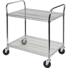 Kleton Wire Mesh Utility Cart, Chrome Plated, 18" x 45" x 36", 800 Lbs. Capacity-Capacity: 800 lbs.
