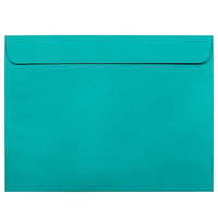 JAM Paper 9 x 12 Booklet Envelopes, Brite Hue Sea Blue Recycled, 100 Pack (5156773g)-Sea blue