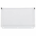 JAM Paper Plastic 3 Hole Punch Binder Envelopes with Zip Closure #10 Wallet Booklet - 6" x 9 1/2" - Clear - 12 Pack-Clear 3 Hole Punched Plastic Binder Envelope