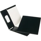 Oxford® – Chemises recyclées à 100 % à deux pochettes Earthwise®, lustré, noir, paq./5-L'allure haut de gamme d'une couverture luisante, produit recyclé à 100 % 