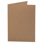 JAM Paper Blank Foldover Cards, A2 size, 4.38 x 5 7/16, 60lb Brown Kraft Paper Bag Recycled, 50 Pack (530910828g)-60 lbs.