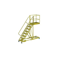 Tri-Arc Supported 80" Cantilever Rolling Ladder, Serrated, 109" x 109" (UCS500840242)-Frame Material: Steel