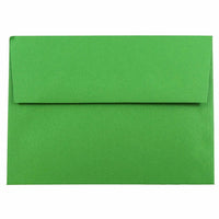 JAM Paper Enveloppes invitation Brite Hue en papier recyclé avec fermeture gommée, 5 1/4 x 7 1/4 po, vert, 1000/paquet-Vert festif