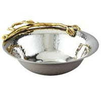Elegance Gilt Leaf Nut Bowl-This Gilt Leaf nut bowl can fill almost anything and still get a lot of attention.
