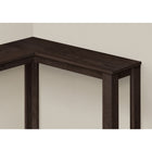 Monarch Specialties 3660 Corner Console Accent Table - Espresso-Assembly required: Illustrated instructions and all hardware are provided for convenience (additional tools may be needed)