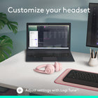 Logitech Zone 300 Wireless Bluetooth Headset With Noise-Canceling Microphone - Rose-Fully compatible with Windows 11