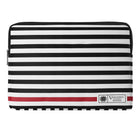 Vangoddy Luxe Series 14" Laptop Sleeve - Striped - Red-Lightweight, padded, and water resistant PU leatherette sleeve protects your device from bumps, scratches, and other damages