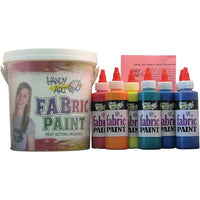 Handy Art Non-toxic Fabric Paint Kit (rpc885060)-Fabric paint bucket kit for use on cotton, linen, rayon, silk and many other synthetics