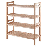 Winsome Mercury 2-Piece Stackable Shoe Rack Set, Natural (81429)-2-piece shoe rack set