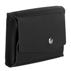 JAM Paper Leather Business Card Case, Angular Flap, Black, 5 Pack (2233317460g)-Material: Italian leather