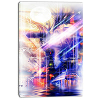 Designart Dancing in the City Street Art Canvas Artwork, (PT3609-24-40)-Print