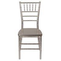 Flash Furniture HERCULES PREMIUM Series Pewter Resin Stacking Chiavari Chair-Chiavari Seating