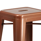 Flash Furniture Commercial Grade 30" High Backless Copper Indoor-Outdoor Barstool-Stack Quantity: 10