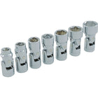 Dynamic Tools 3/8" Drive 7 Piece 6 Point SAE, Universal Joint Socket Set, 3/8" - 3/4"-Contains: 3/8", 7/16", 1/2", 9/16", 5/8", 11/16", 3/4"