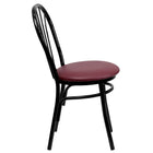 Flash Furniture HERCULES Series Fan Back Metal Chair - Burgundy Vinyl Seat-Fan Back Design