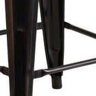 Flash Furniture – Tabouret de comptoir de 24 po en métal sans dossier, int/ext, siège carré, noir/or patiné (CH3132024BQ)-Capacité de poids de 500 lb