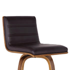 Armen Living Vienna 30" Bar-Height Bar Stool - Brown-360-degree swivel, foam padded seat, sturdy chromed metal footrest