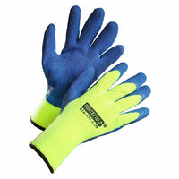 Forcefield Hi-Vis Winter Insulated Palm Coated Work Gloves - Size 10 - Yellow/Blue-General purpose winter glove