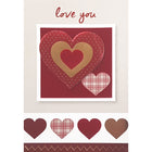 Rosedale Gold Greeting Cards/Envelopes - Happy Valentine's Day Love - 5-1/2" x 8" - 6 Pack-Printed on premium uncoated card stock