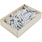 Jam Paper – Pince épingle à linge en bois, petite, 7/8, blanc, 2 paquets de 50, total de 100 (2230717360a)-4