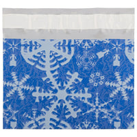 JAM Paper Foil Envelopes, Booklet, 5 x 6 1/8, Blue with White Snowflake, 100 Pack (01336166B)-Blue with white snowflake