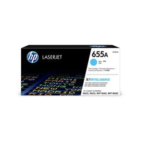 HP 655A (CF451A) Cyan Original LaserJet Toner Cartridge-Standard toner cartridge, up to 10500 pages