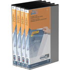 QuickFit Reliure View robuste, format légal, 14 po x 8,5 po, portrait, 1 po, anneaux inclinés en D, noir, paquet de 4-3 Reliure À Anneaux