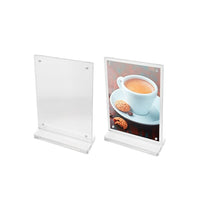 Futech - Porte-enseignes magnétique de comptoir en acrylique CTS0196, 6 ½ po x 4 po x 2 po, transparent, paq./10-Format de l'image : 4 po (larg.) x 6 po (haut.)
