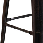 Flash Furniture 30" High Backless Black-Antique Gold Metal Barstool with Square Wood Seat-500 lb. Weight Capacity