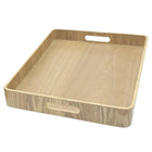 Cathay Importers Bentwood Rect Tray with Handles, 16"W x 12"D x 2"H, Light Brown-Serving tray
