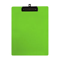 Geo Plastic Clipboard, Letter, 9" x 12", Green, 12 Pack-Clipboard made of strong plastic with retractable hook.