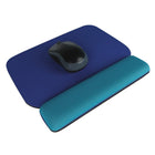 DAC MP-25 Economy Mouse Pad with Wrist Rest, Blue-Improves tracking movements and creates consistent gliding