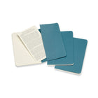 Moleskine CahierJournals - Brisk Blue - Ruled - Pocket 5 1/2" x 3 1/2" - 3 Pack-Expandable inner pocket
